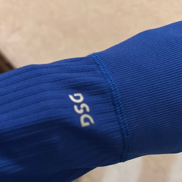 DSG Blue Long Sleeve Crop 1/4 Zip - Picture 2 of 5